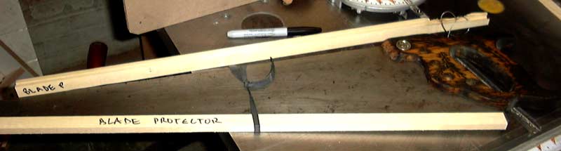 Handsaw blade protectors.