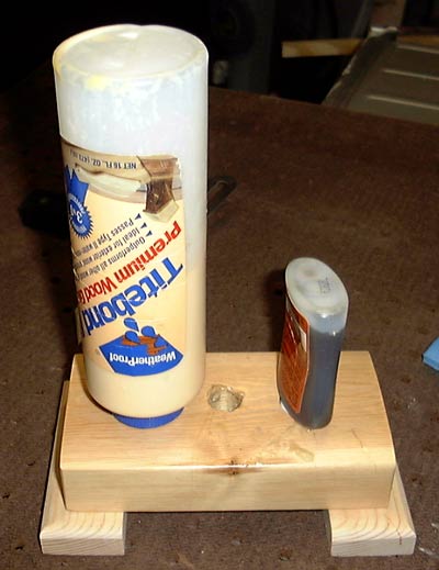 Some scrap wood makes a nice rack.